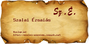 Szalai Ézsaiás névjegykártya
